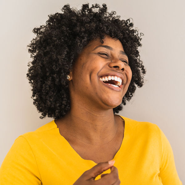 woman laughing